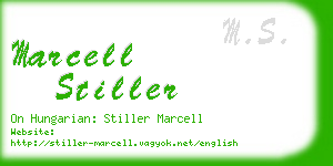 marcell stiller business card